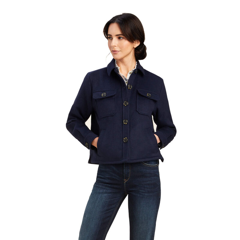 Chaqueta Ariat Ashford Shirt Azul Marino Mujer - Chile 406-EWCQTO